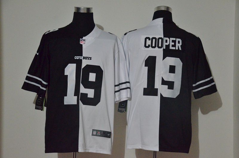 Men Dallas cowboys #19 Cooper Black white Half version 2020 Nike NFL Jerseys->baltimore ravens->NFL Jersey